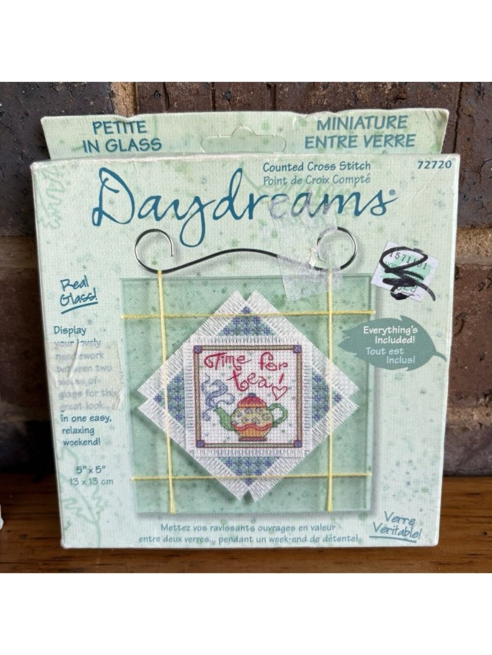 Dimensions Daydreams Counted Cross Stitch Kit 72720 Teapot 5"x5" Petite In Glass
